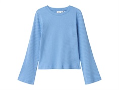 Name It top cornflower blue with trumpet sleeves  